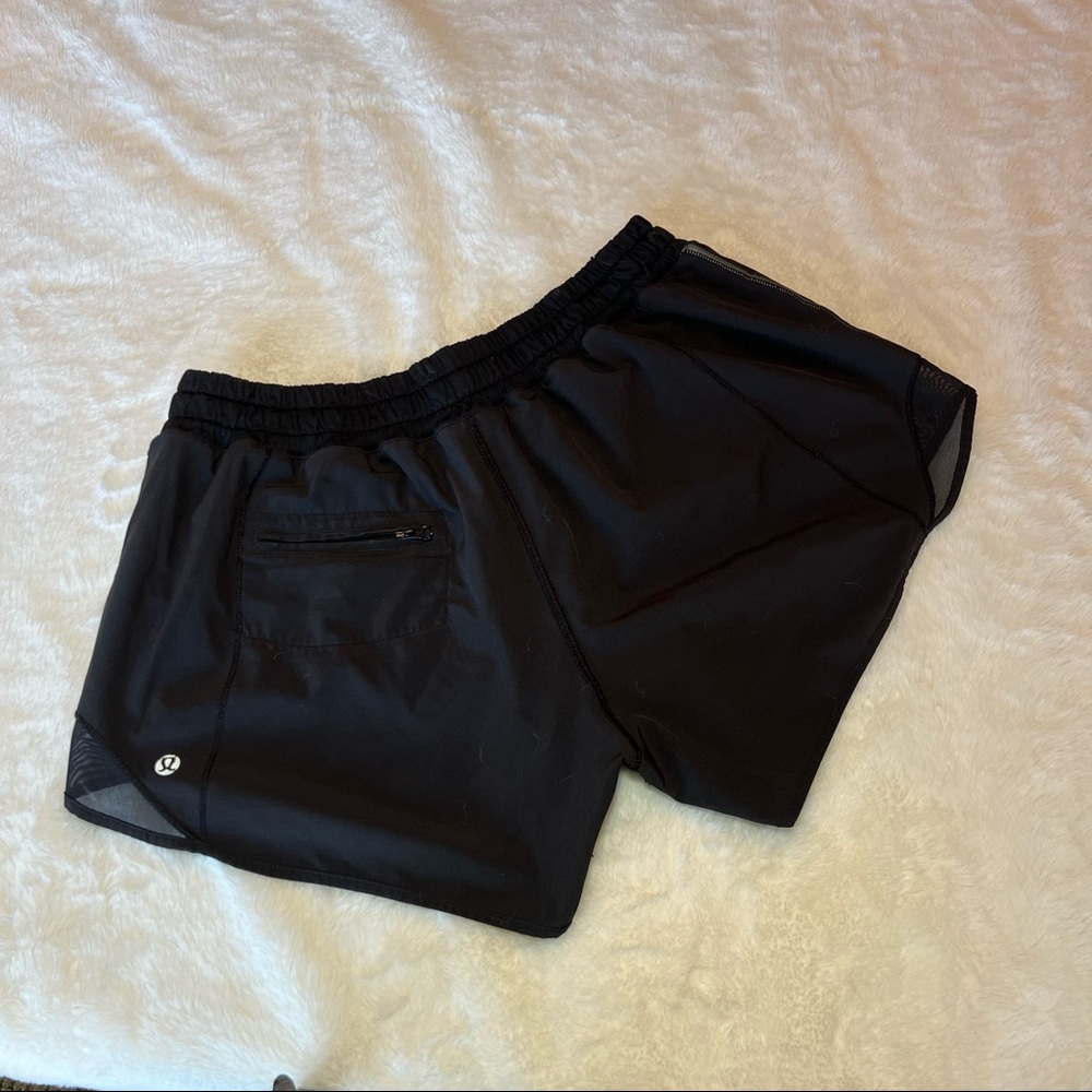 Black Lululemon Mesh Running Shorts